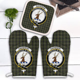 Davidson Tulloch Dress Tartan Crest Oven Mitt And Pot Holder (2 Oven Mitts + 1 Pot Holder)